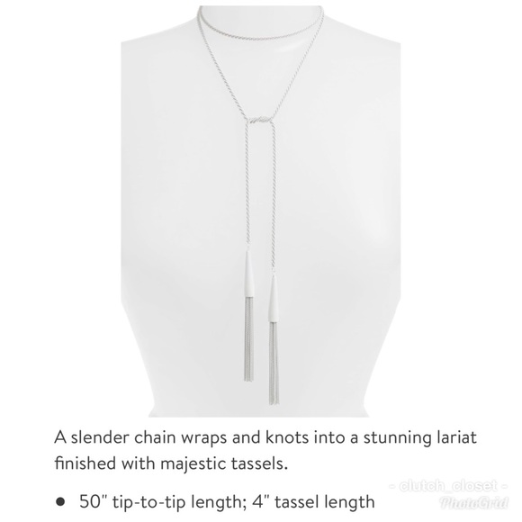 KENDRA SCOTT Phara Lariat WHITE Matte Necklace - Picture 7 of 8